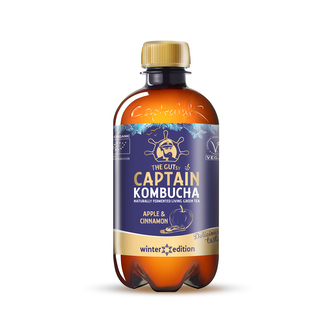 Captain kombucha jablko a skořice zimní edice 400 ml BIO   THE GUTSY