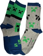 Dětské ponožky Minecraft: Ikony Creeper set 2 párů (EU 23-24)