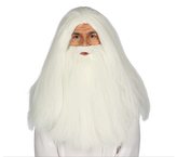 Bílovlasá paruka s vousy