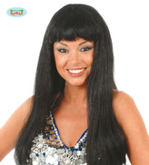 Dlouhá černá paruka Erika