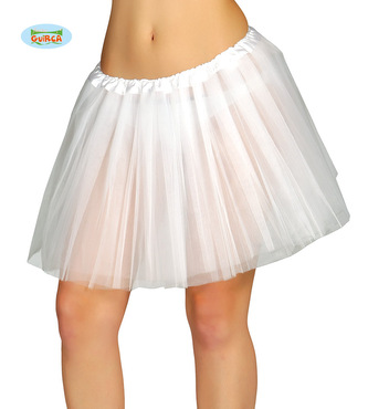 Dámská tylová sukně Tutu bílá 40 cm