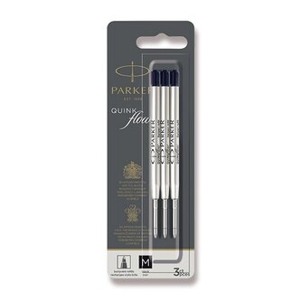 Náplň Parker QuinkFlow do kuličkového pera M, černá, 3 ks