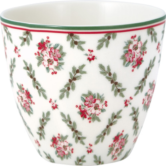 Porcelánový hrnek na latté Gry White