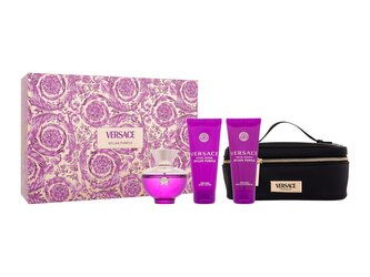 Versace Pour Femme parfémovaná voda 100 ml + sprchový gel 100 ml + tělové mléko 100 ml + kosmetická taštička