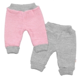 Rostoucí oboustranné kalhoty Hand Made, růžová-šedá, vel. 80/86; 80/86 (12-18m)