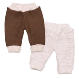 Rostoucí oboustranné kalhoty Hand Made, hnědá-béžová; 56/62 (0-3m)