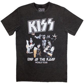 Tričko KISS - End Of The Road World Tour Stone Wash, XL