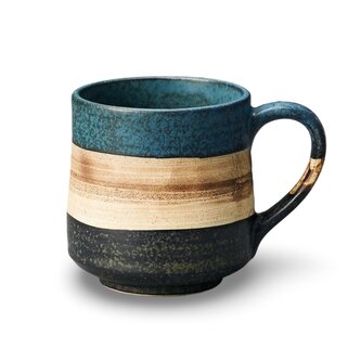 Japonský keramický hrnek modrý 240 ml