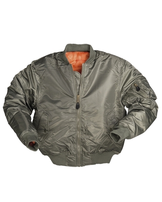 US letecká bunda MA1 Style - olivová, XL US letecká bunda MA1 Style - olivová, XL
