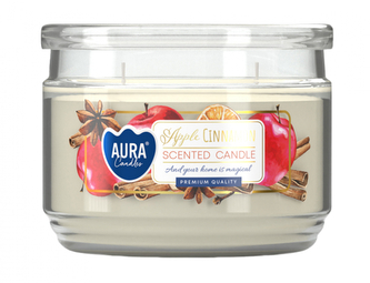 Svíčka ve skle APPLE-CINNAMON vonná 280g