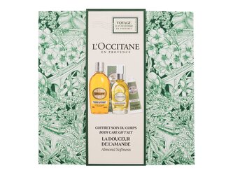 L'Occitane Almond sprchový olej Almond Shower Oil 250 ml + tělový olej Almond Supple Skin Oil 100 ml + krém na ruce Almond Delicious Hands 30 ml