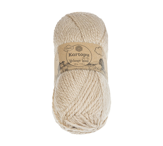 Příze MELANGE WOOL - tmavě béžová - 100g / 170 m
