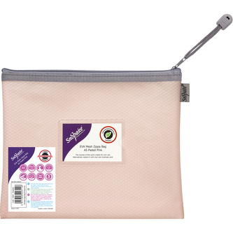 Snopake, Kapsa na zip Zippa-Bag EVA mesh, A5, pastelová růžová