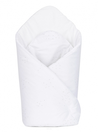 Zavinovačka pro miminko Klasik Puntíky, bílá/šedá