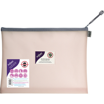 Snopake, Kapsa na zip Zippa-Bag EVA mesh, 36 x 27.5, pastelová růžová