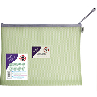 Snopake, Kapsa na zip Zippa-Bag EVA mesh, 36 x 27.5, pastelová zelená