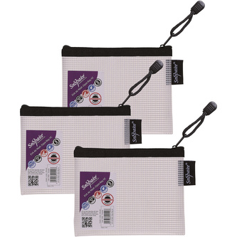 Snopake, Kapsa na zip Zippa-Bag EVA clear mesh, A6, černá
