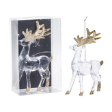 Jelen se zlatými třpytivými parohami - dekorace