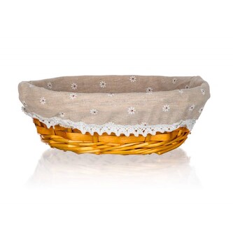 HOME DECOR Košík proutěný DAISY 25 x 8 cm, kulatý