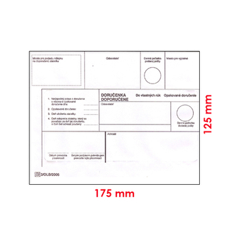 Obálky B6 DVR 125 x 175 mm opakované doručení