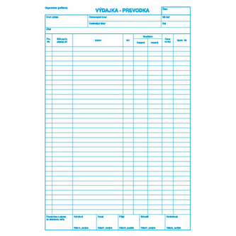 Výdejka - převodka A4, samopřepis (313)