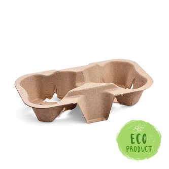 Podnos (PAP Recycled) na 2 poháre 19 x 11 cm [50 ks]