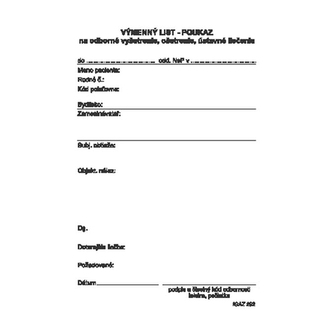 Výměnný list - poukaz A6, 100 listů (202)