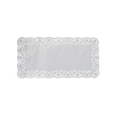 Dekoračná krajka (PAP) hranatá biela 34 x 26 cm [100 ks]