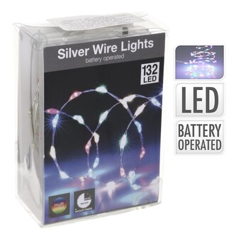 Dekorační osvětlení - řetěz 132 mikro LED barevné, délka 2 m