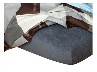 Dadka Froté prostěradlo tmavě šedá 90x220x20 cm