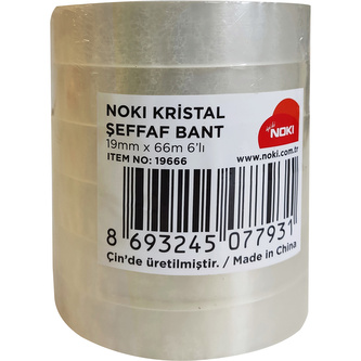 Noki, Lepicí páska kancelářská, 19mm x 66m, 6 ks
