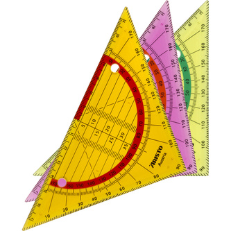 Aristo, Trojúhelník geometrický, flexibilní, 16 cm, neonový