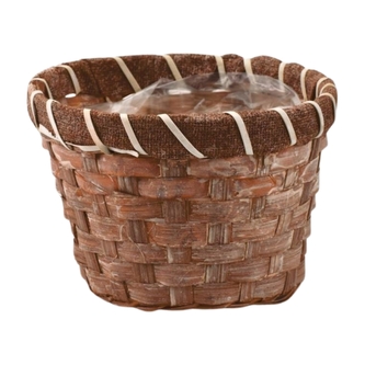 proutěný koš hnědý - výška 10 cm