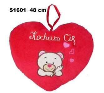 Poduszka Serce miś 48cm