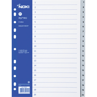 Noki, Rejstřík, PP, A4, 1-20