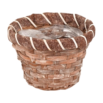 proutěný koš hnědý - výška 9 cm