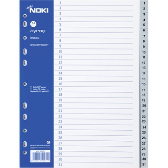 Noki, Rejstřík, PP, A4, 1-31
