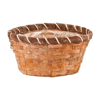 proutěný koš hnědý - výška 10 cm