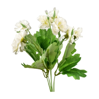 Umělá kytice karafiátů 35 cm, bílá