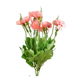 Umělá kytice karafiátů 35 cm, světle růžová