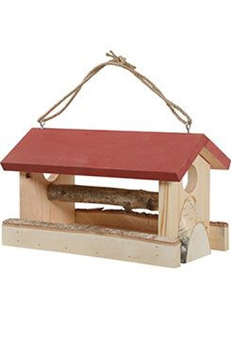 Budka krmítko HUT dřevěná XL červená Zolux