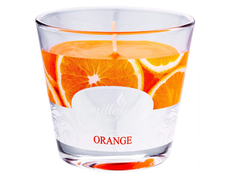 Svíčka ve skle POMERANČ vonná 140g MOM 4ks