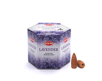 Vonné jehlánky "tekoucí dým" HEM Levandule 40 ks