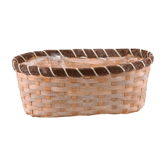 proutěný koš krémový 31 x 17 cm