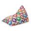 Sedací vak Triangl Barevné spirály: 120 x 100 x 100 cm