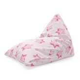 Sedací vak Triangl Růžové hvězdičky: 120 x 100 x 100 cm