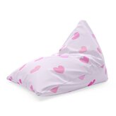 Sedací vak Triangl Růžové srdce: 120 x 100 x 100 cm