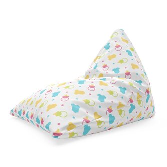 Sedací vak Triangl Dudlíky a body: 120 x 100 x 100 cm