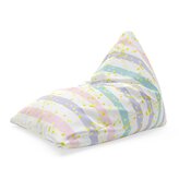 Sedací vak Triangl Pruhy a tečky štětcem: 120 x 100 x 100 cm