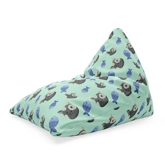 Sedací vak Triangl Kočky a rybičky: 120 x 100 x 100 cm